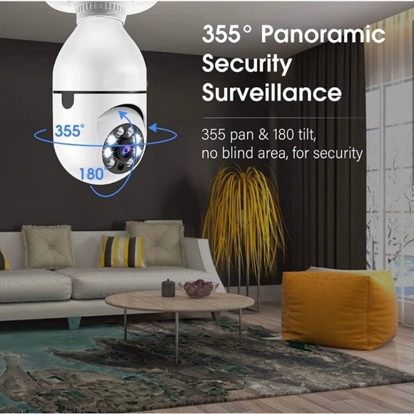 NEW Indoor Light Bulb WiFI Security Camera, Two Way Audio & Motion Detection - Picture 2 of 8